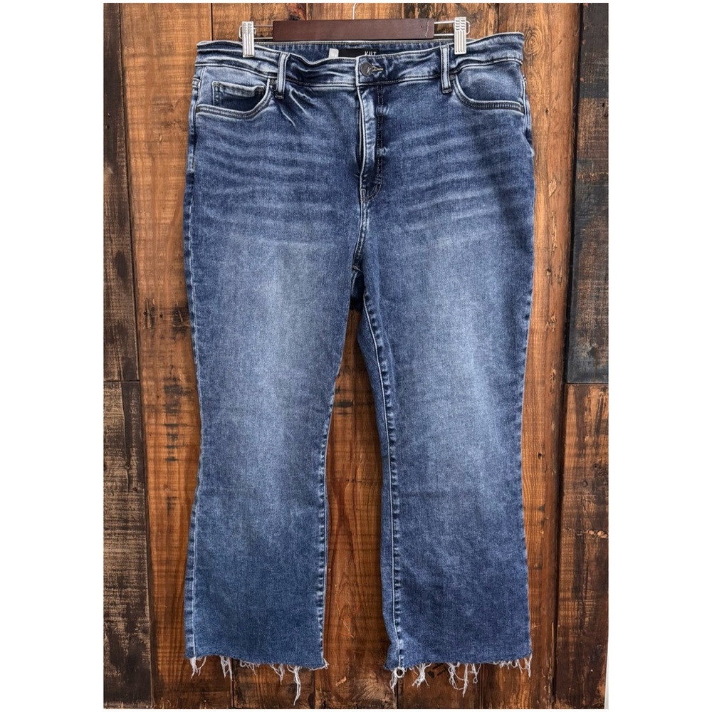 Kut From The Kloth Jeans Womens 16W Blue High Rise Kelsey Fab Ab Ankle Flare